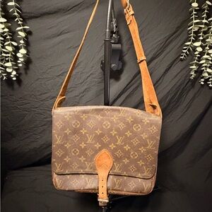 Louis Vuitton brown monogram messenger bag